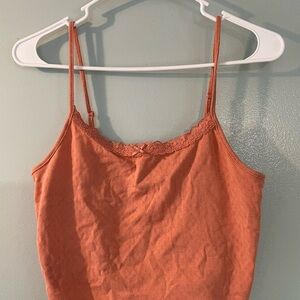 Women's Lace Trim Cami Top - pink